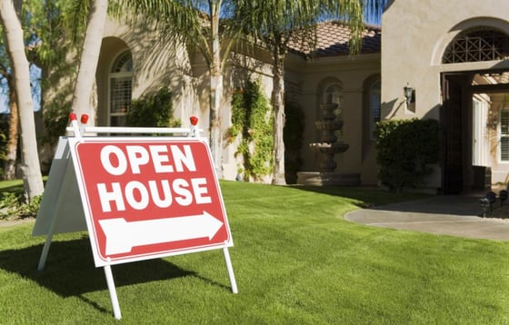 Open House Sign in lawn