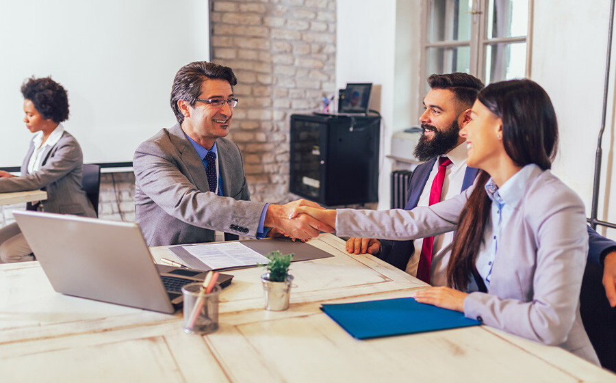 People in a loan meeting
