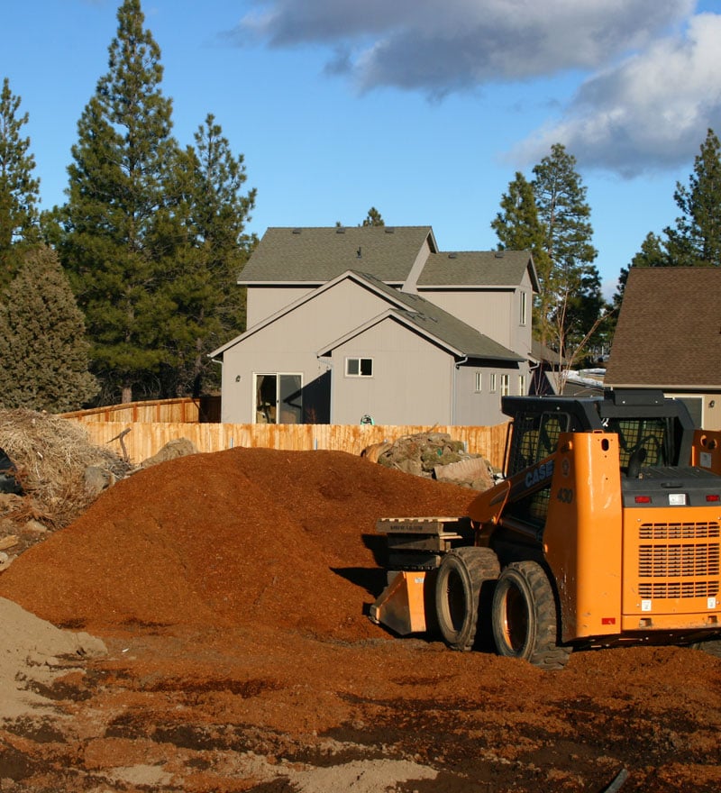 moving dirt on a vacant lot
